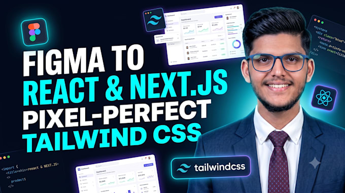 convert figma to react with tailwind CSS