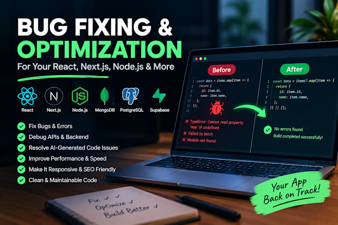 debug ai generated code, fix bugs, solve problems in your code
