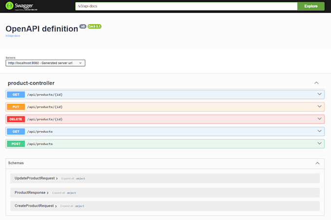develop a java spring boot backend and rest API