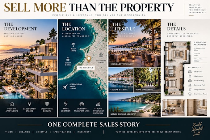 design a luxury property development brochure for real estate developers