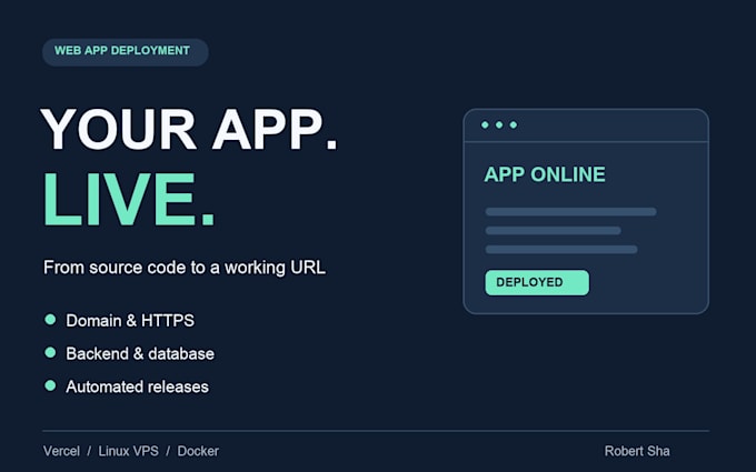 deploy your ai web app to vercel or vps with domain and SSL