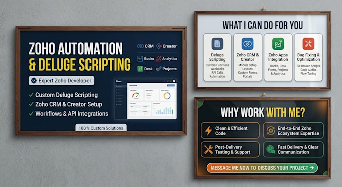 automate and customize any zoho app using deluge script