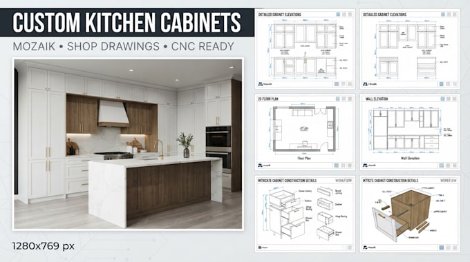 design custom kitchen cabinets in mozaik