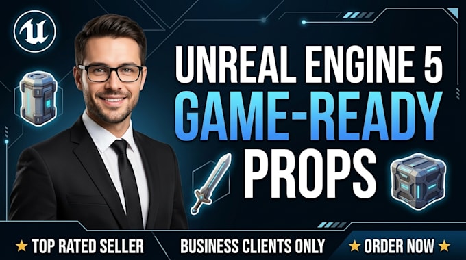 create game ready unreal engine 5 props with optimized 3d models