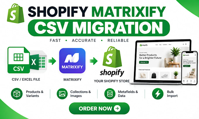 do shopify matrixify CSV migration bulk import export and data transfer