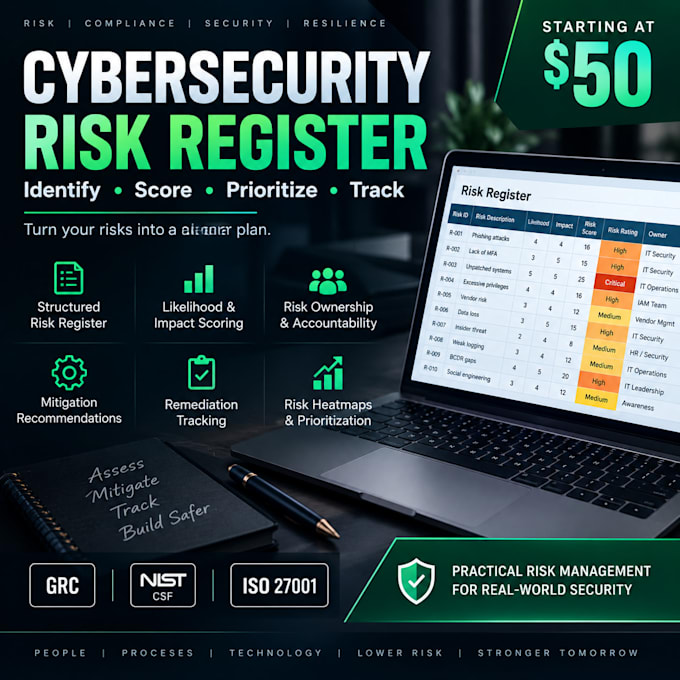create or improve your cybersecurity risk register