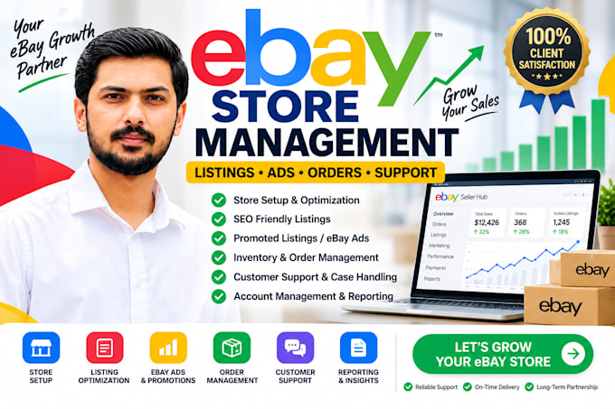 manage your ebay store listings ads orders and customer support