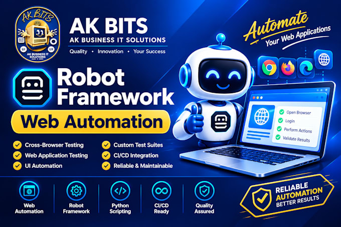 create robot framework web automation tests with readable reports