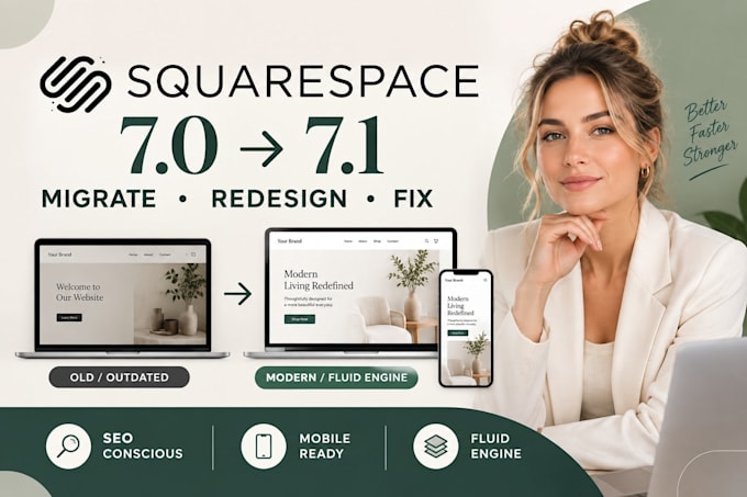 migrate squarespace 7 0 to 7 1, redesign and fix your website