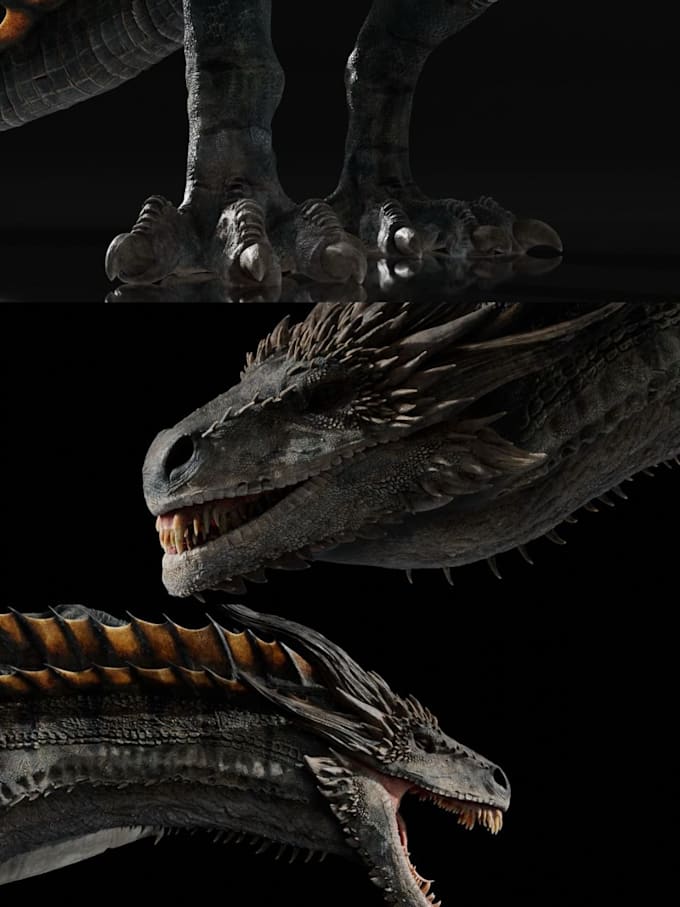 model 3d animals,creatures,dinosaurs, dragons, t rex for printing,game,animation