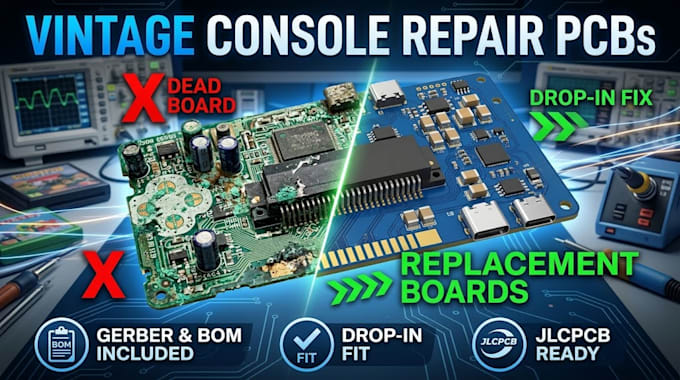 design replacement pcbs for vintage console repair