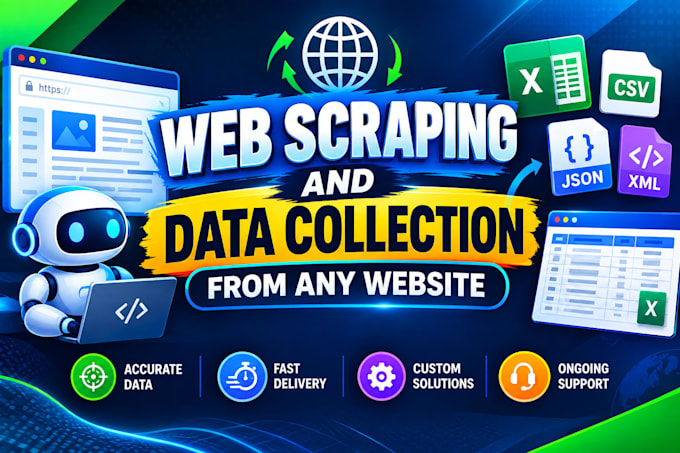 do web scraping and data collection from any website