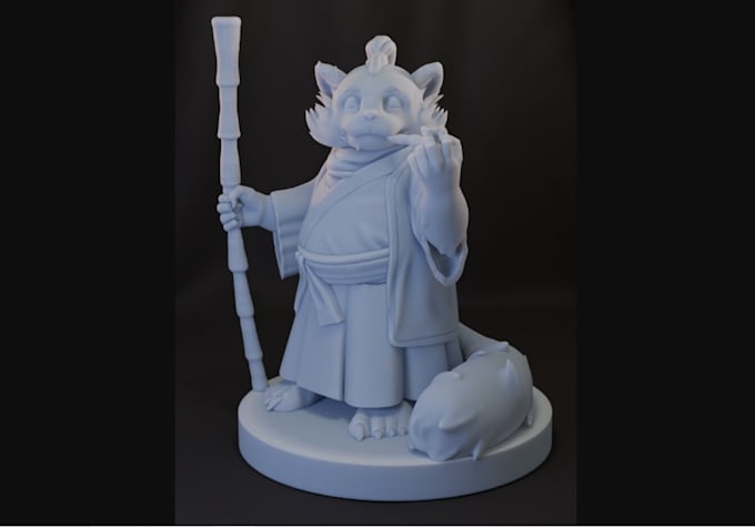 create 3d fantasy character sculpt, creatures, collectible model for 3d printing