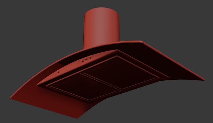design kitchen heat extractor product with tech pack and animation