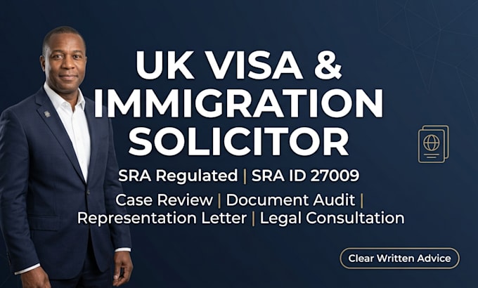 draft a professional UK immigration representation or supporting letter