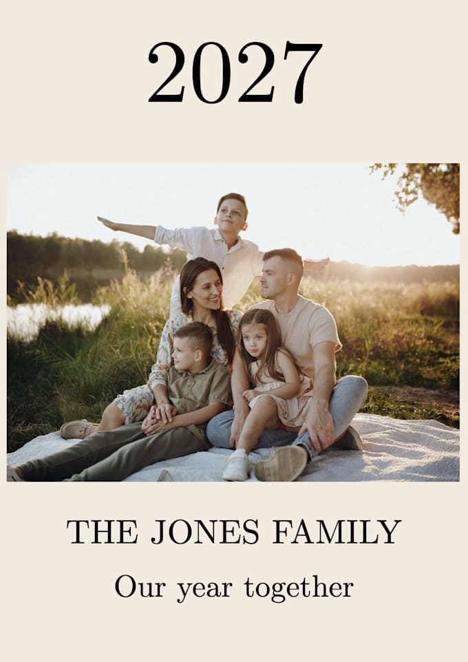 create a personalized family calendar for 2027