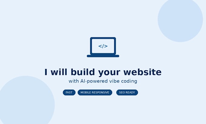 you a stunning, fast website using ai vibe coding