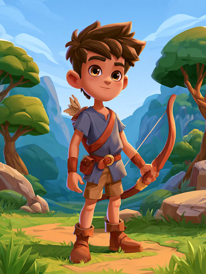 draw professional 2d game character artwork