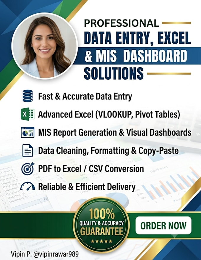do professional data entry advanced excel and mis reporting work