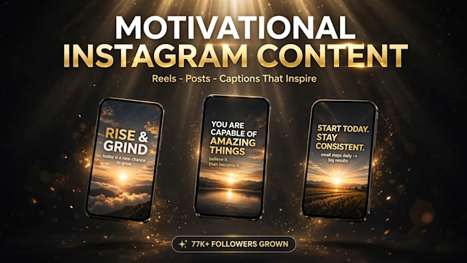 create motivational instagram reels and posts that inspire