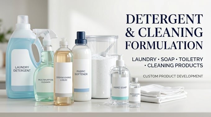 develop detergent laundry soap toiletry cleaning products