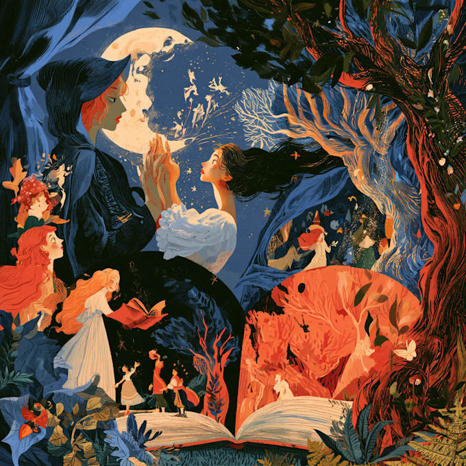 draw fairy tale illustrations for book stories