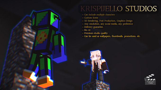 make 3d minecraft renders, thumbnails, images and skins