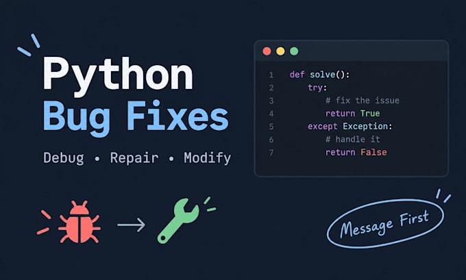 debug fix or modify your python