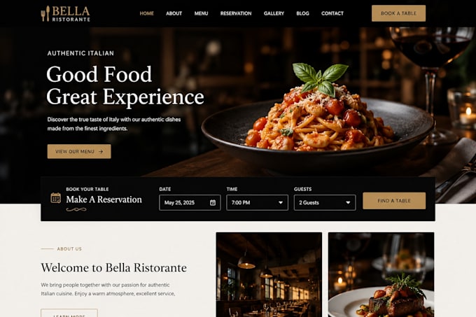 build a wordpress restaurant website with online reservation