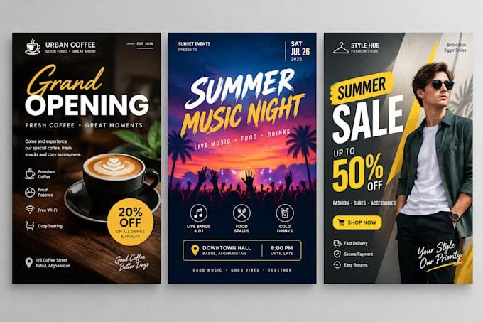 design a professional flyer for your business or event