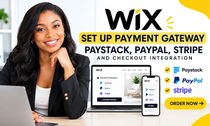 set up wix payment gateway, paystack, paypal, stripe and checkout integration