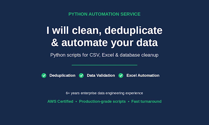 write python scripts to automate and clean up your data