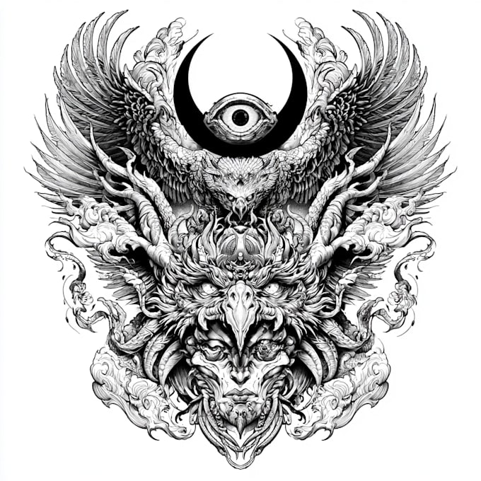 design original dark art tattoo illustrations