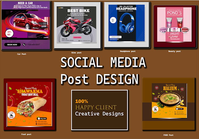 design instagram, facebook, and  linkedin, posts