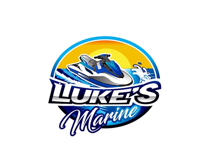 create creative and good looking jet ski logo design
