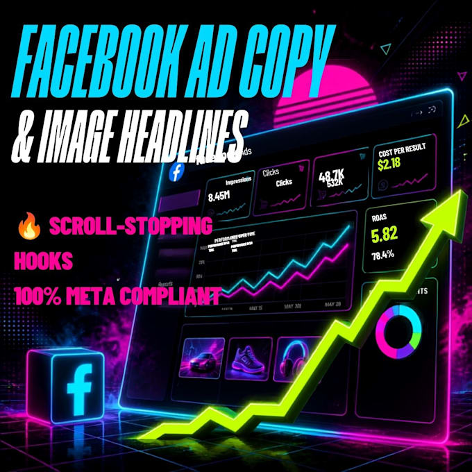 write facebook ad image copy and scroll stopping headlines
