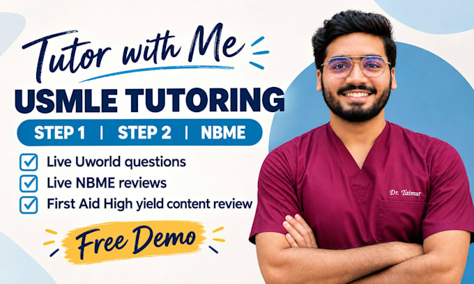 tutor for usmle step 1, 2, nbme and help ace uworld