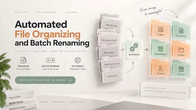 do automated file organizing and batch renaming using python
