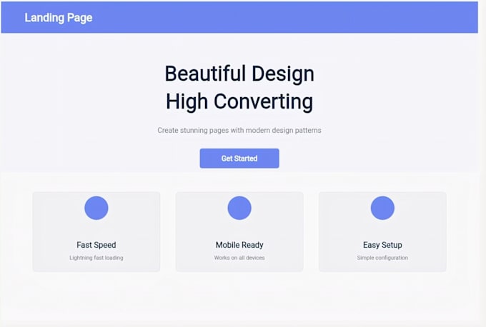 create a landing page