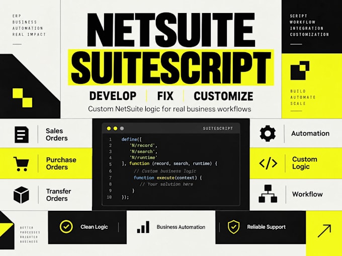 develop fix and customize netsuite suitescript
