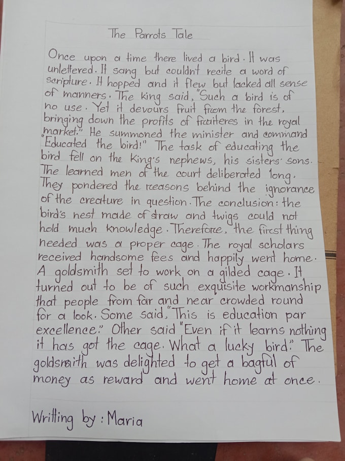 do neat and beautiful handwritten work