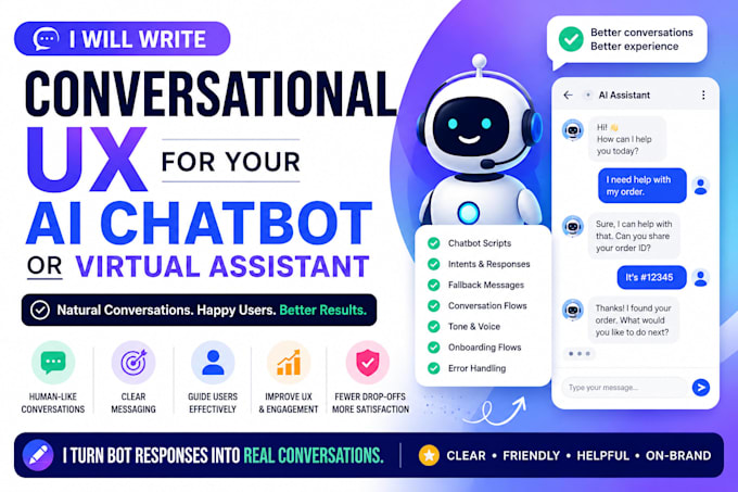 write conversational UX for your ai chatbot or virtual assistant