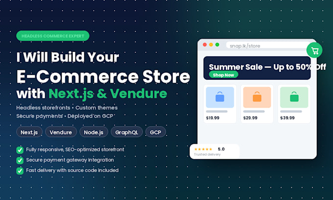 build a custom ecommerce store with nextjs and vendure