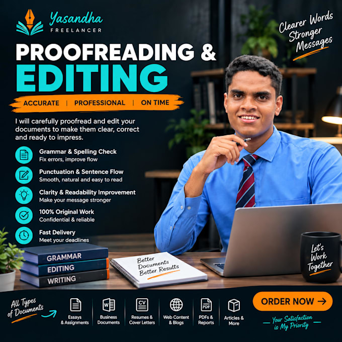 professionally proofread and edit your documents