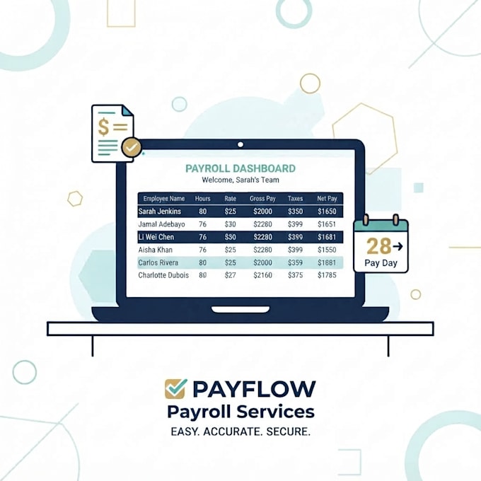 do payroll management using quickbooks, excel, and google sheets