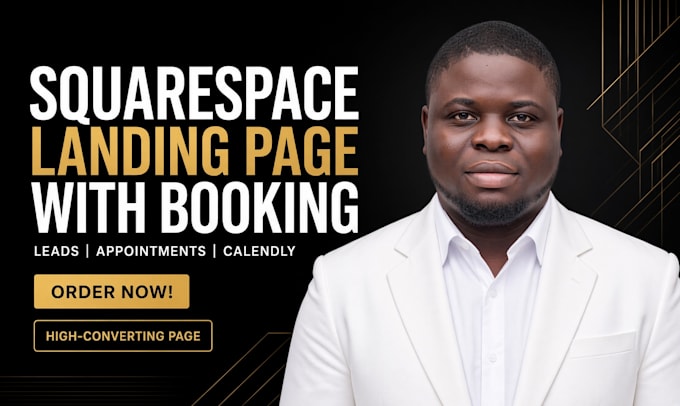design a squarespace landing page with booking