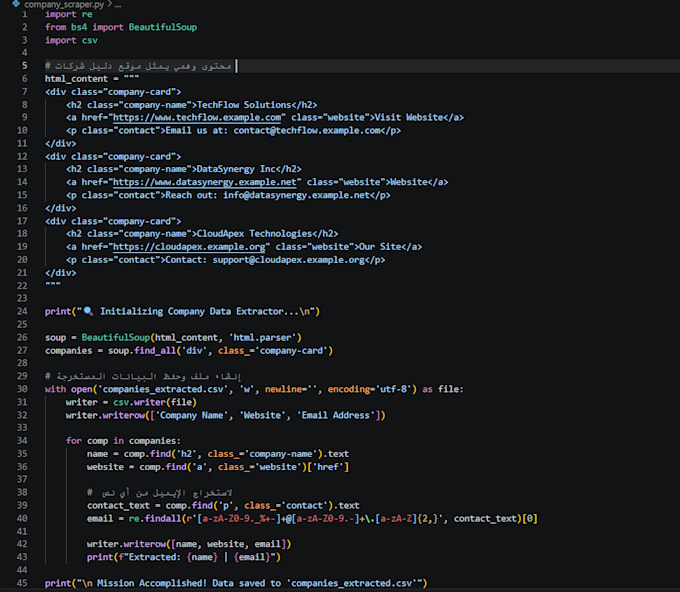 write a python script for web scraping and automation