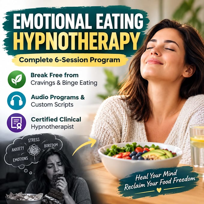 create a clinical hypnosis program for emotional eating