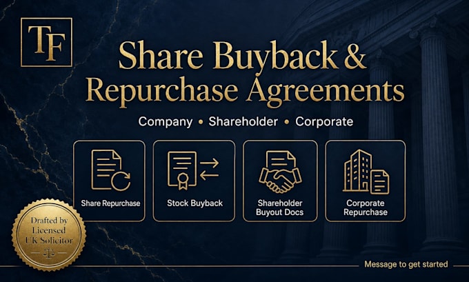draft a legally binding share repurchase agreement as a uk solicitor