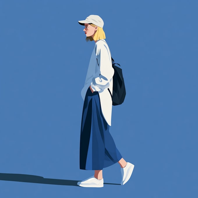design simple flat character artwork